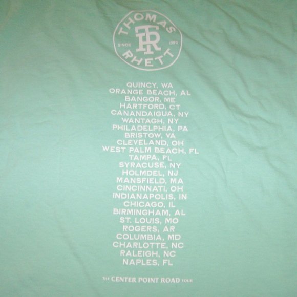 Thomas Rhett Center Point Road Tour Concert Long Sleeve Tee Shirt Sz XL - Picture 2 of 6